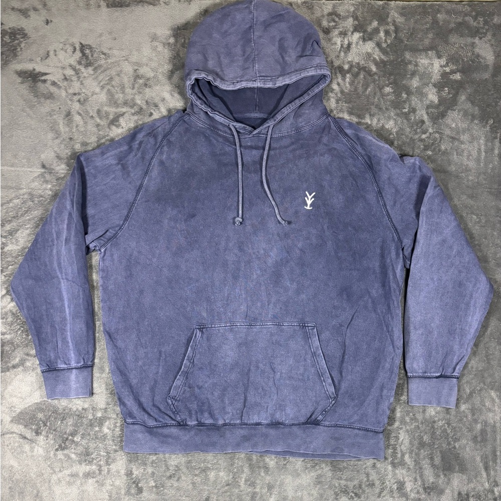 Yee Yee Faded‎ Navy Hooded Long Sleeve Sweatshirt Hoodie Size XXL